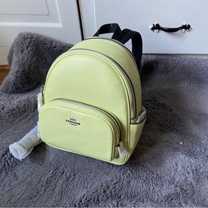 NWT - Coach Mini Court Backpack - C8603 -COLOR: SV/PALE LIME - Super cute